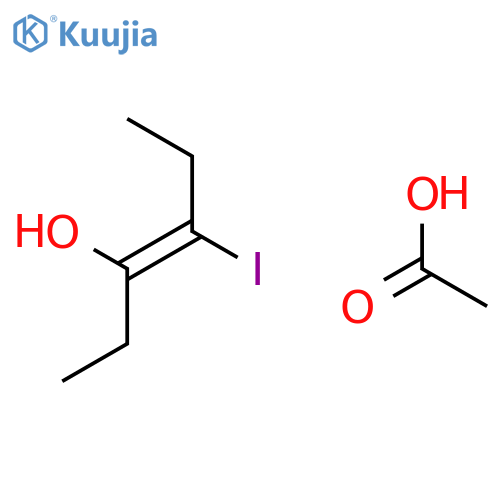 3-Hexen-3-ol, 4-iodo-, acetate structure