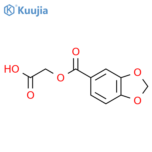 1,3-Benzodioxole-5-carboxylic acid, carboxymethyl ester structure