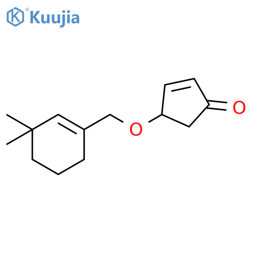 2-Cyclopenten-1-one, 4-[(3,3-dimethyl-1-cyclohexen-1-yl)methoxy]-, (±)- structure