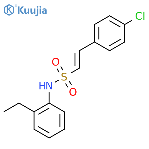 2-(4-chlorophenyl)-N-(2-ethylphenyl)ethene-1-sulfonamide structure