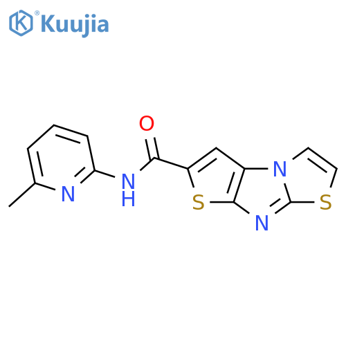 N-(6-methylpyridin-2-yl)-5,9-dithia-1,7-diazatricyclo6.3.0.0,2,6undeca-2(6),3,7,10-tetraene-4-carboxamide structure