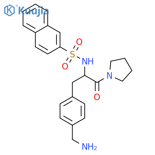 2-Naphthalenesulfonamide,N-[1-[[4-(aminomethyl)phenyl]methyl]-2-oxo-2-(1-pyrrolidinyl)ethyl]- structure