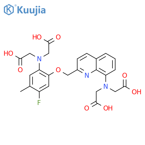 Glycine,N-[2-[[2-[bis(carboxymethyl)amino]-5-fluoro-4-methylphenoxy]methyl]-8-quinolinyl]-N-(carboxymethyl)- structure