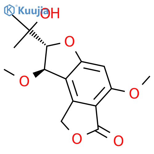Benzo[1,2-b:3,4-c']difuran-3(1H)-one, 7,8-dihydro-7-(1-hydroxy-1-methylethyl)-4,8-dimethoxy-, (7R-trans)- structure