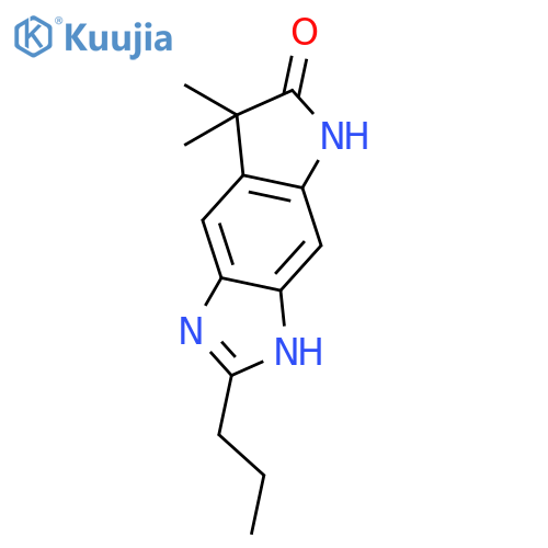 Pyrrolo[2,3-f]benzimidazol-6(1H)-one, 5,7-dihydro-7,7-dimethyl-2-propyl- structure