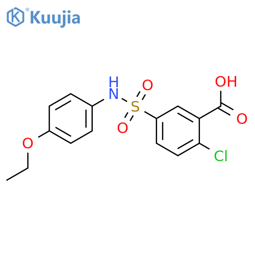 2-chloro-5-(4-ethoxyphenyl)sulfamoylbenzoic acid structure