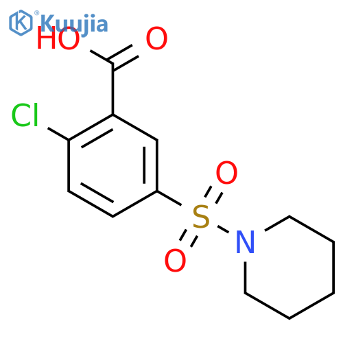 2-Chloro-5-(piperidine-1-sulfonyl)benzoic Acid structure