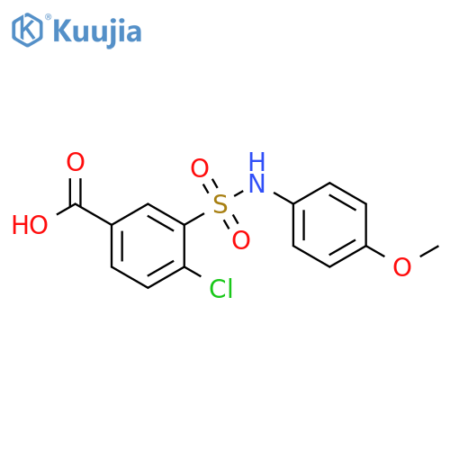 4-chloro-3-[(4-methoxyphenyl)sulfamoyl]benzoic acid structure