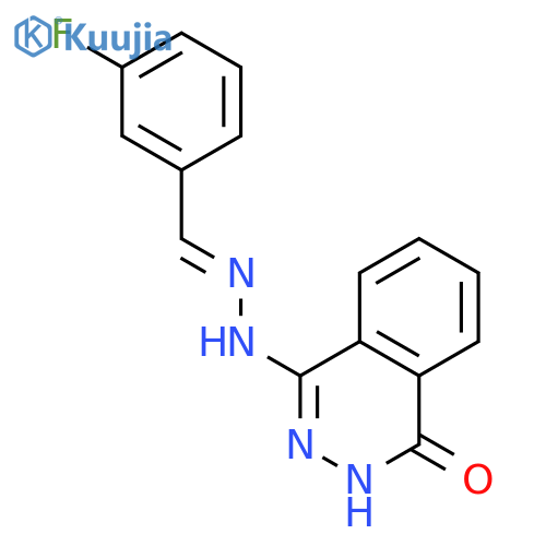 Benzaldehyde, 3-fluoro-, (3,4-dihydro-4-oxo-1-phthalazinyl)hydrazone structure