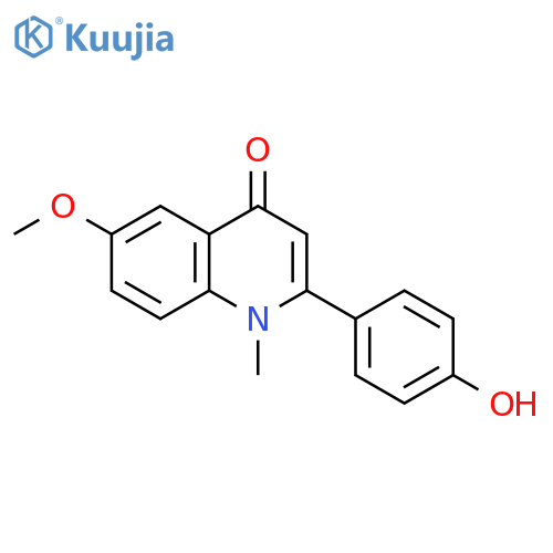 4(1H)-Quinolinone,2-(4-hydroxyphenyl)-6-methoxy-1-methyl- structure