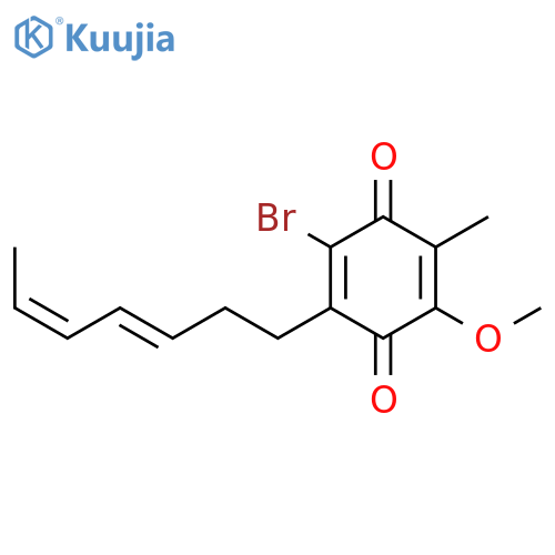 2,5-Cyclohexadiene-1,4-dione, 2-bromo-3-(3,5-heptadienyl)-5-methoxy-6-methyl-, (E,Z)- (9CI) structure