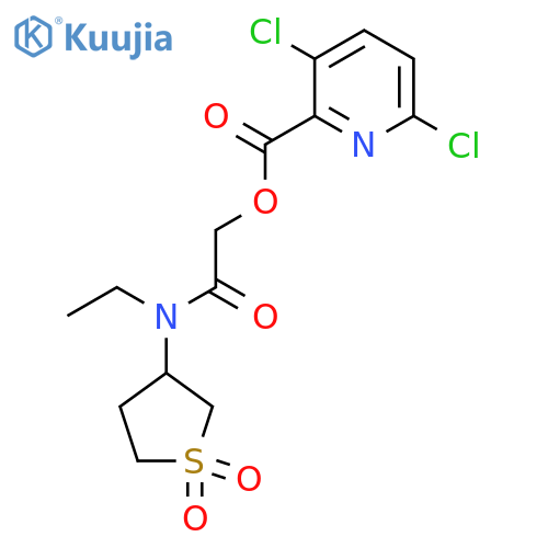 [(1,1-Dioxo-1lambda6-thiolan-3-yl)(ethyl)carbamoyl]methyl 3,6-dichloropyridine-2-carboxylate structure