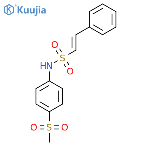 N-(4-methanesulfonylphenyl)-2-phenylethene-1-sulfonamide structure