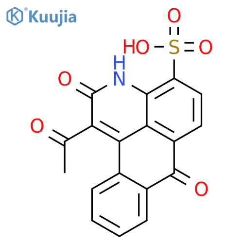 3H-Naphtho[1,2,3-de]quinoline-4-sulfonicacid, 1-acetyl-2,7-dihydro-2,7-dioxo- structure