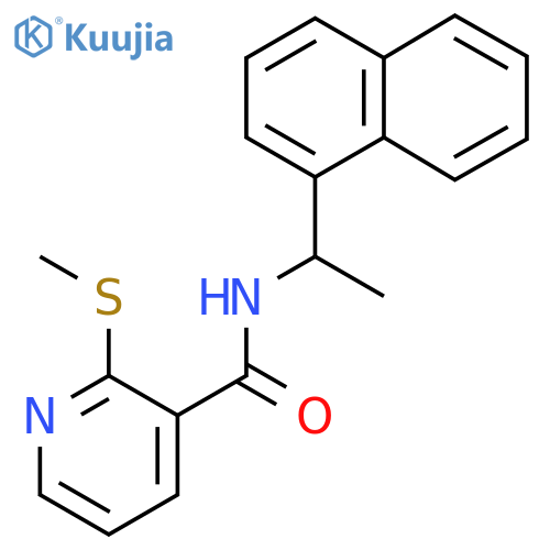 2-(methylsulfanyl)-N-[1-(naphthalen-1-yl)ethyl]pyridine-3-carboxamide structure