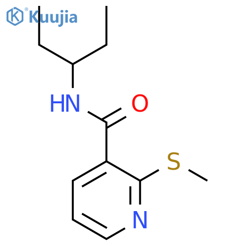 2-(methylsulfanyl)-N-(pentan-3-yl)pyridine-3-carboxamide structure