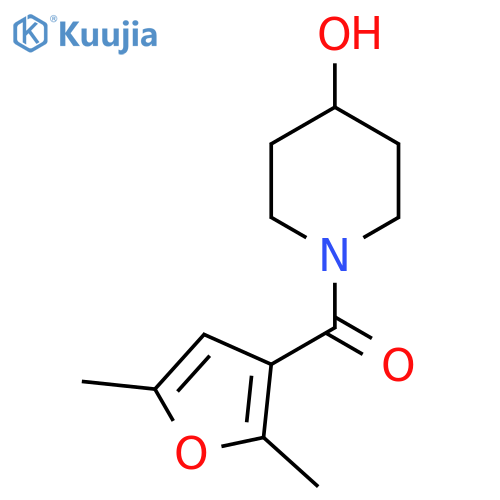 1-(2,5-Dimethylfuran-3-carbonyl)piperidin-4-ol structure