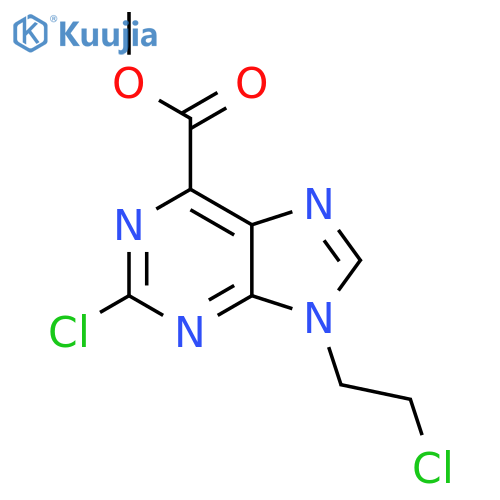 Methyl 2-chloro-9-(2-chloroethyl)-9H-purine-6-carboxylate structure