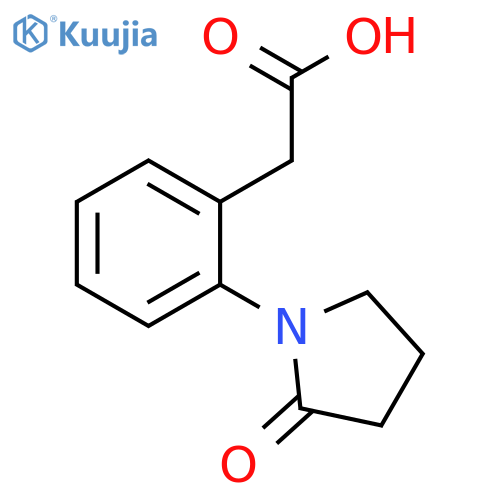 2-(2-(2-oxopyrrolidin-1-yl)phenyl)acetic acid structure