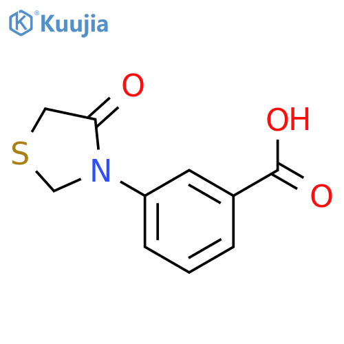Benzoic acid, 3-(4-oxo-3-thiazolidinyl)- structure