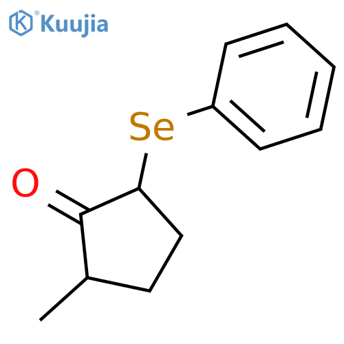 Cyclopentanone, 2-methyl-5-(phenylseleno)- structure