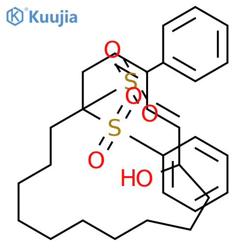 2,4-Cycloheptadecadien-1-ol, 7,7-bis(phenylsulfonyl)- structure