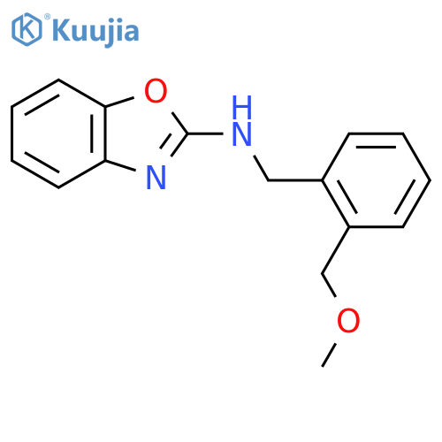 N-{2-(Methoxymethyl)phenylmethyl}-1,3-benzoxazol-2-amine structure