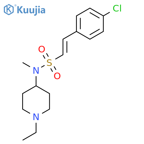 2-(4-chlorophenyl)-N-(1-ethylpiperidin-4-yl)-N-methylethene-1-sulfonamide structure