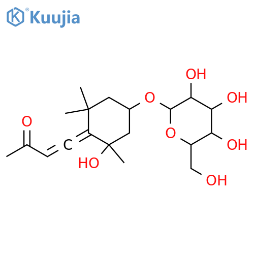 3-Buten-2-one,4-[(2R,4S)-4-(b-D-glucopyranosyloxy)-2-hydroxy-2,6,6-trimethylcyclohexylidene]-,(3R)- structure