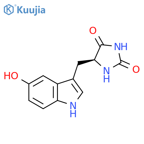 (5S)-5-(5-hydroxy-1H-indol-3-yl)methylimidazolidine-2,4-dione structure