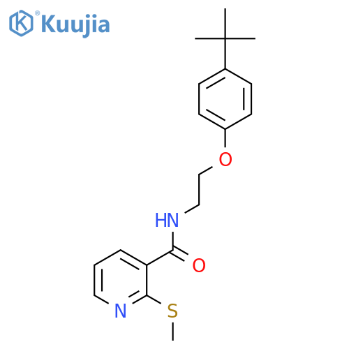 N-[2-(4-tert-butylphenoxy)ethyl]-2-(methylsulfanyl)pyridine-3-carboxamide structure