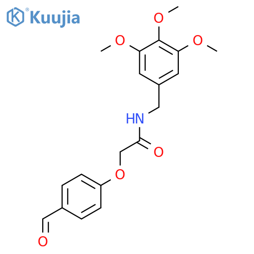 2-(4-formylphenoxy)-N-[(3,4,5-trimethoxyphenyl)methyl]acetamide structure