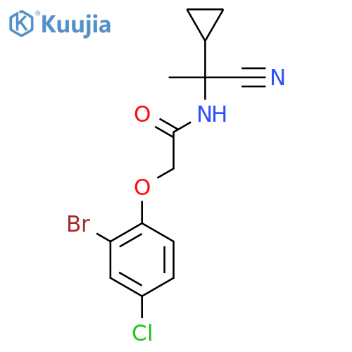 2-(2-bromo-4-chlorophenoxy)-N-(1-cyano-1-cyclopropylethyl)acetamide structure