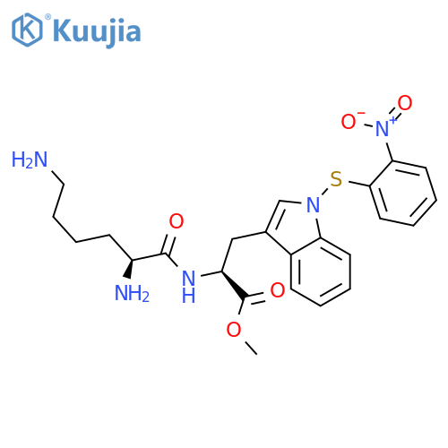 L-Tryptophan,N-L-lysyl-1-[(2-nitrophenyl)thio]-, methyl ester (9CI) structure