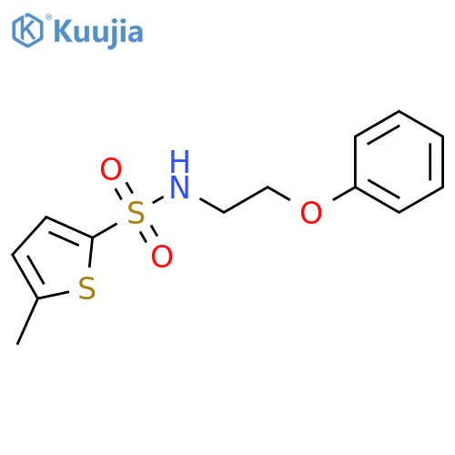 5-methyl-N-(2-phenoxyethyl)thiophene-2-sulfonamide structure