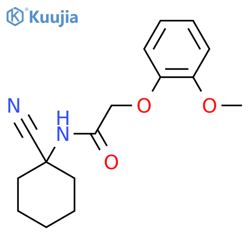 N-(1-cyanocyclohexyl)-2-(2-methoxyphenoxy)acetamide structure