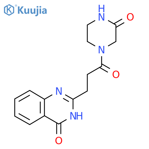 2-3-oxo-3-(3-oxopiperazin-1-yl)propyl-3,4-dihydroquinazolin-4-one structure