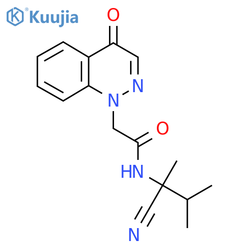 N-(1-cyano-1,2-dimethylpropyl)-2-(4-oxo-1,4-dihydrocinnolin-1-yl)acetamide structure