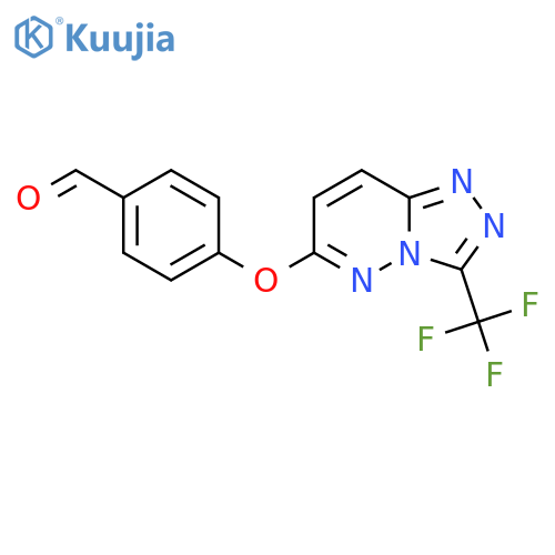 4-{[3-(Trifluoromethyl)-[1,2,4]triazolo[4,3-B]pyridazin-6-YL]oxy}benzaldehyde structure