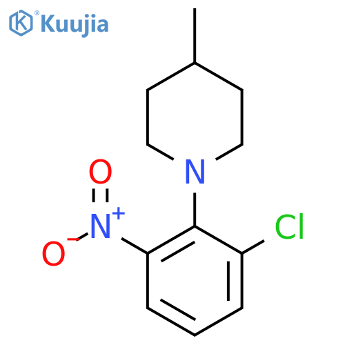 1-(2-Chloro-6-nitrophenyl)-4-methylpiperidine structure