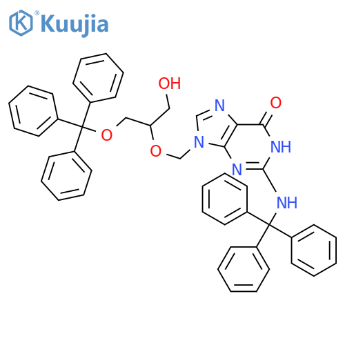 N,O-Ditrityl Ganciclovir structure