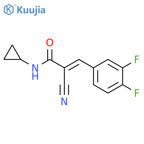 2-Cyano-N-cyclopropyl-3-(3,4-difluorophenyl)-2-propenamide structure