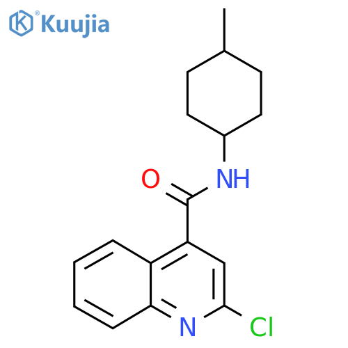 2-chloro-N-(4-methylcyclohexyl)quinoline-4-carboxamide structure