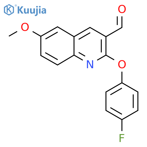 2-(4-Fluorophenoxy)-6-methoxyquinoline-3-carbaldehyde structure