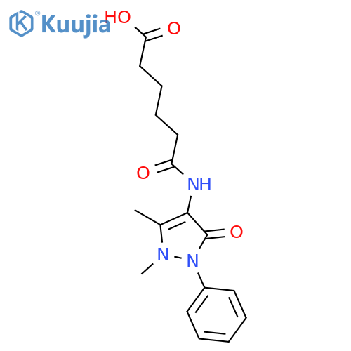 Hexanoic acid,6-[(2,3-dihydro-1,5-dimethyl-3-oxo-2-phenyl-1H-pyrazol-4-yl)amino]-6-oxo- structure