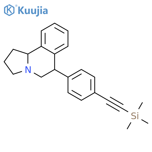 Pyrrolo[2,1-a]isoquinoline, 1,2,3,5,6,10b-hexahydro-6-[4-[(trimethylsilyl)ethynyl]phenyl]- structure