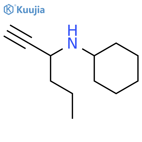 Cyclohexanamine, N-(1-ethynylbutyl)- structure