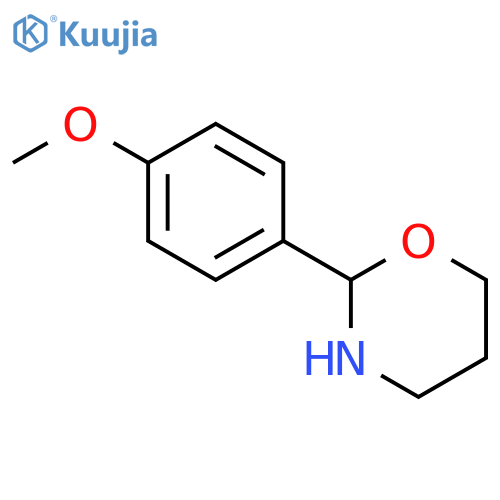 2h-1,3-oxazine, tetrahydro-2-(4-methoxyphenyl)- structure