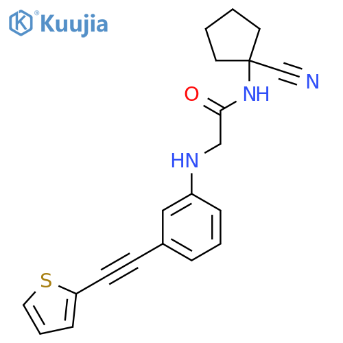 N-(1-Cyanocyclopentyl)-2-({3-[2-(thiophen-2-YL)ethynyl]phenyl}amino)acetamide structure