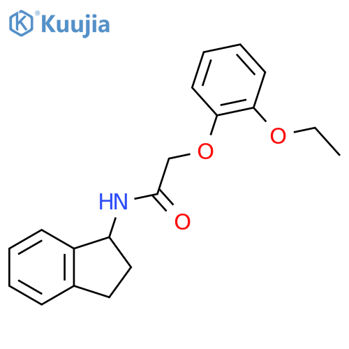 N-(2,3-dihydro-1h-inden-1-yl)-2-(2-ethoxyphenoxy)acetamide structure